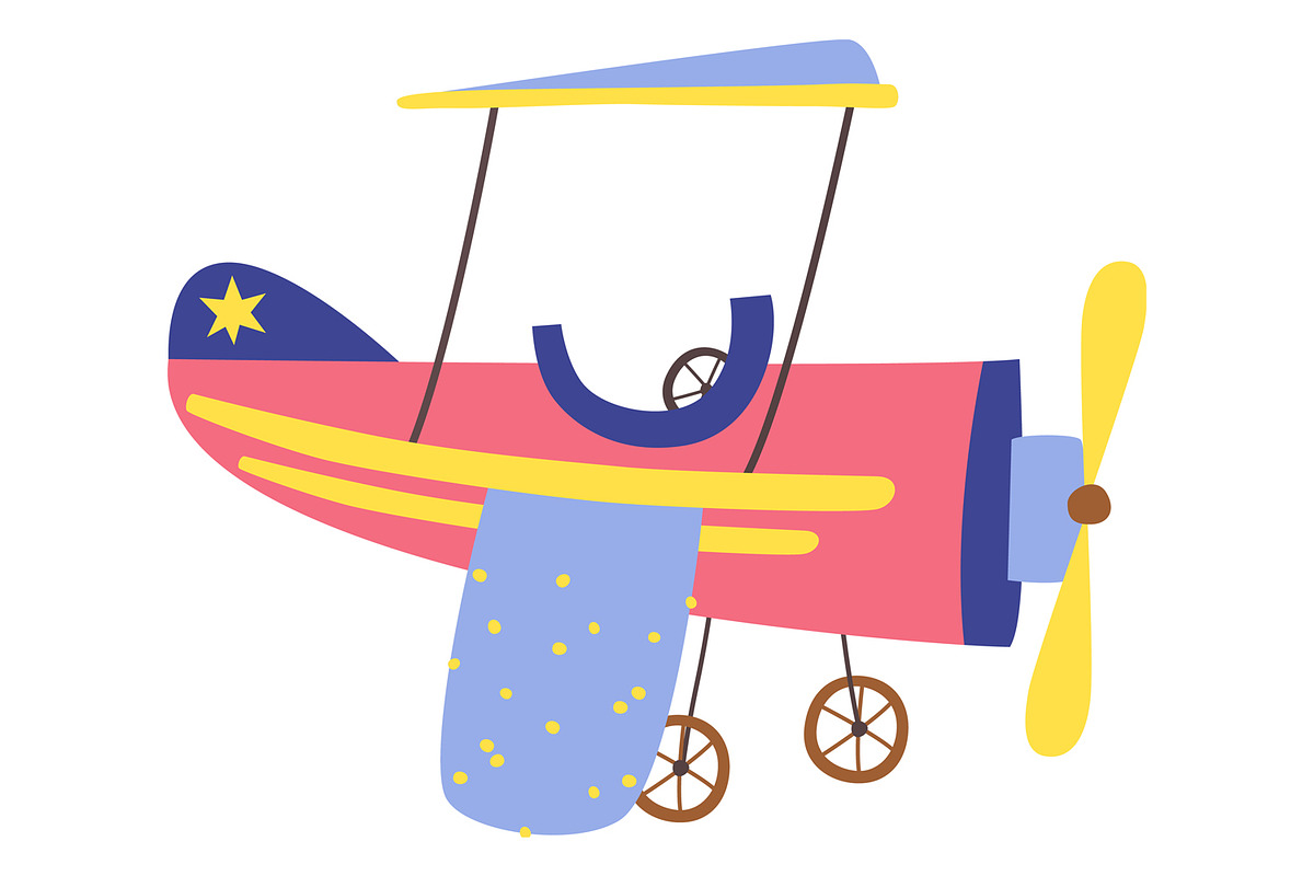 12 Hand-Drawn Cute Airplanes Clipart, a Transportation Illustration by the_myro (Photo 4 of 13)