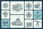 Vintage Sailor Tattoos Icons, a Decorative Illustration by Creative Stall (Thumbnail 5 of 8)