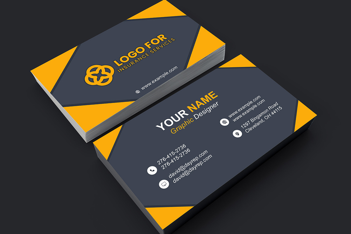Agency Business Card PSD Template preview 4