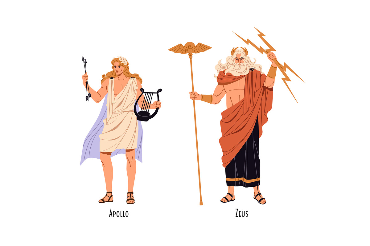 Ancient Greek gods and goddesses set, a Person Illustration by PaperTrident (Photo 4 of 9)