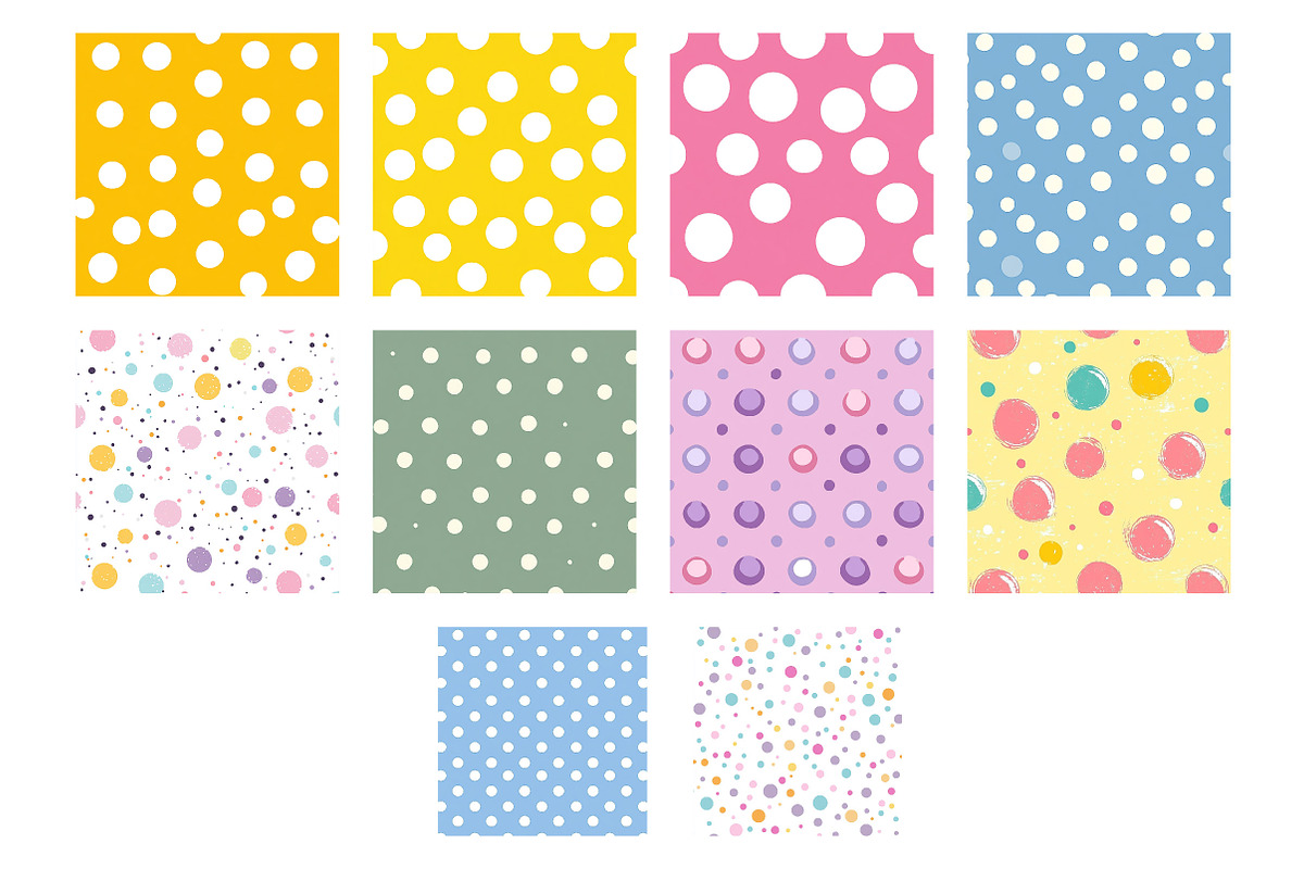 Easter Polka Dot Seamless Patterns, an Illustration by Dream Creation (Photo 7 of 7)
