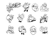 Retro Santa Illustration Bundle, an Illustration by FM Era Studio (Thumbnail 3 of 3)