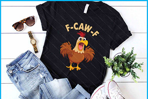 F Caw F Funny Chicken Rooster SVG, a Graphic by Creativeusart