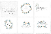 Winter Garden - Watercolor Clipart, an Illustration by The Autumn Rabbit Ltd (Thumbnail 3 of 8)