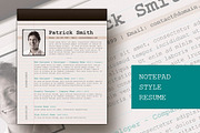Notepad Style Resume, a Resume Template by Visual Impact (Thumbnail 3 of 4)