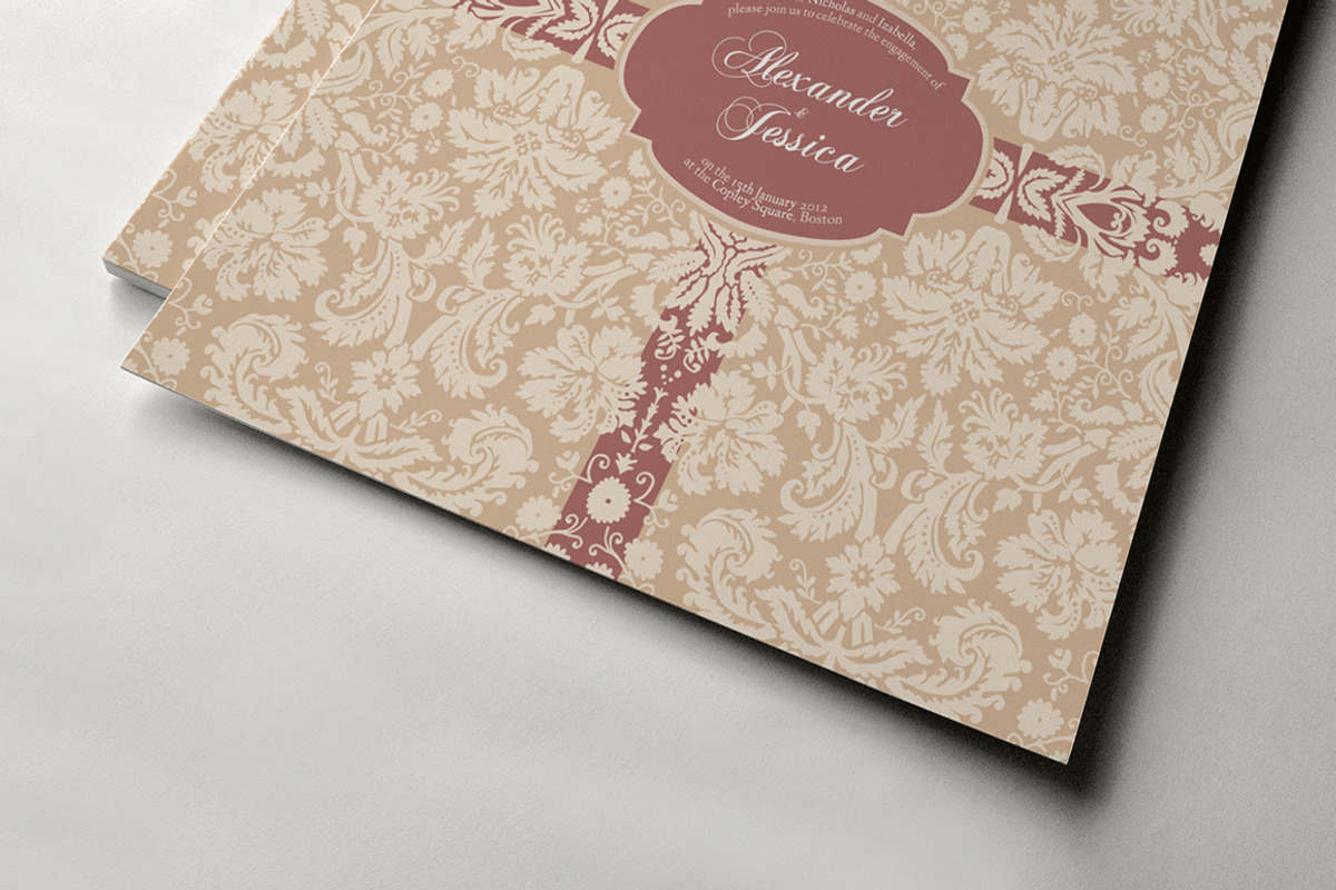 24 Vintage Wedding Invitations, an Invitation Template by Yuriy Kondratkov (Photo 4 of 5)