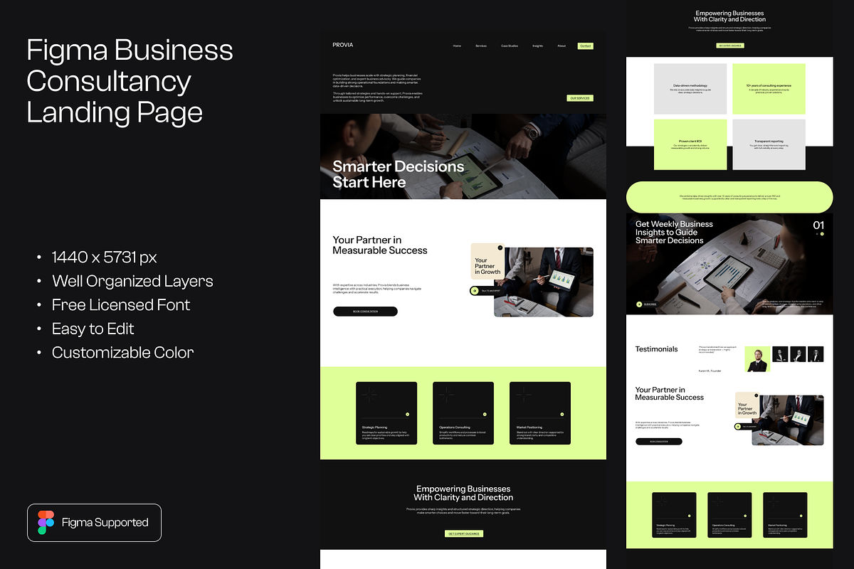 Figma Business Landing Page, a Landing Page Template by Musara (Photo 1 of 6)