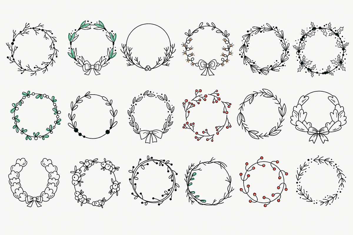 Christmas Frames and Posters, a Seasonal Illustration by Anna Studio (Photo 9 of 11)