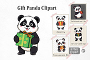 Gift Panda Clipart, a Graphic by Artnoy (Thumbnail 1 of 5)