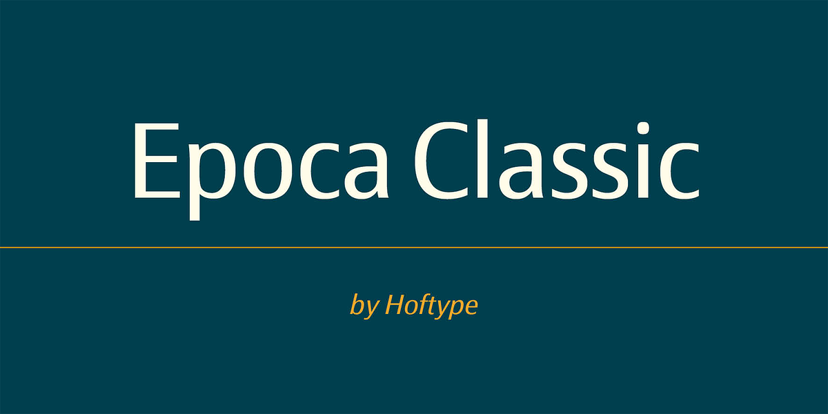 Epoca Classic, a Sans Serif Font by Hoftype (Photo 1 of 6)