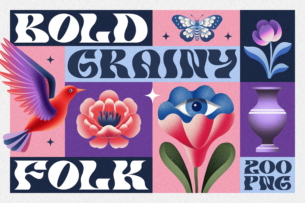 BOLD GRAINY FOLK, a Graphic by Cosmic Store (Photo 1 of 12)