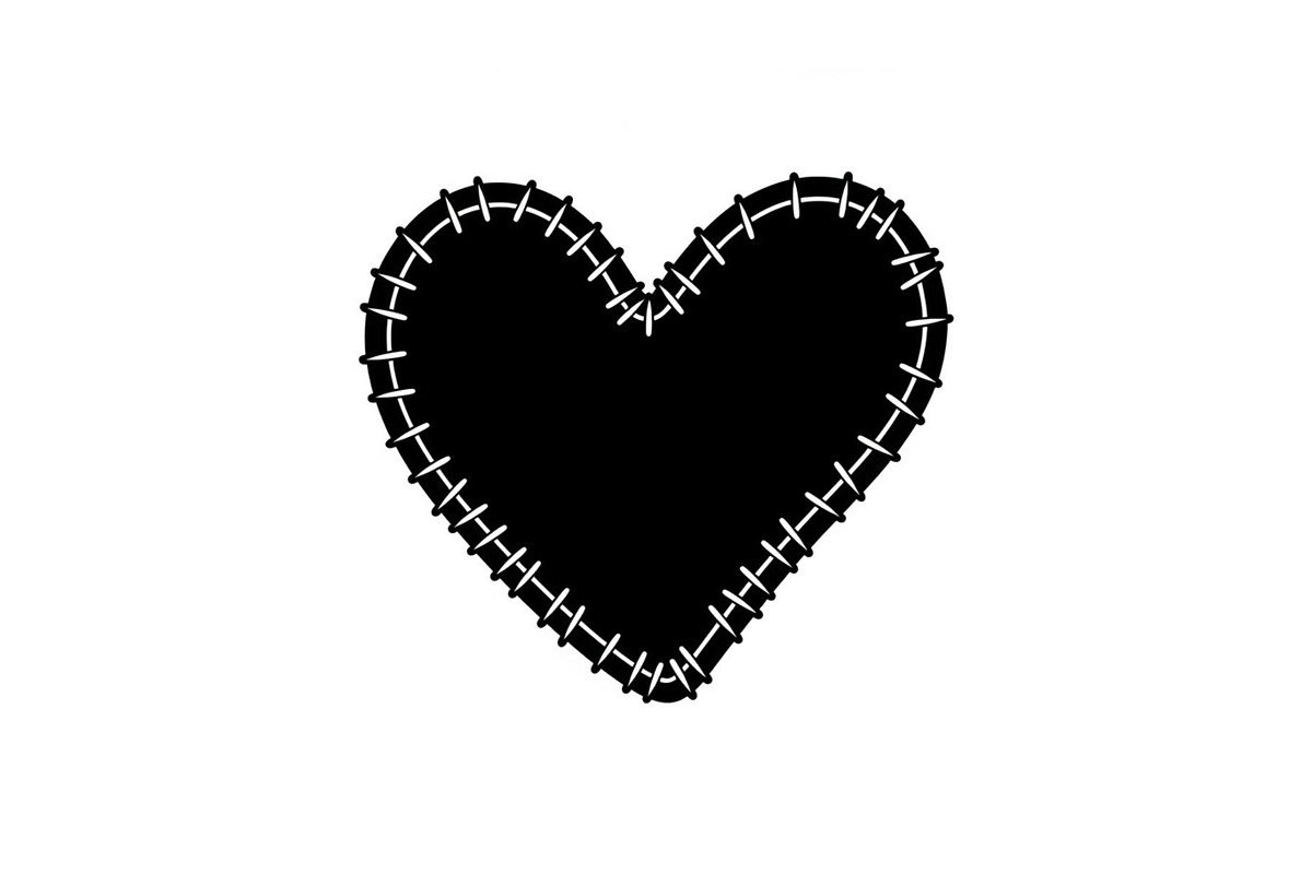 Stitched Heart Silhouette Vector Bun, an Illustration by Designs_River (Photo 4 of 41)
