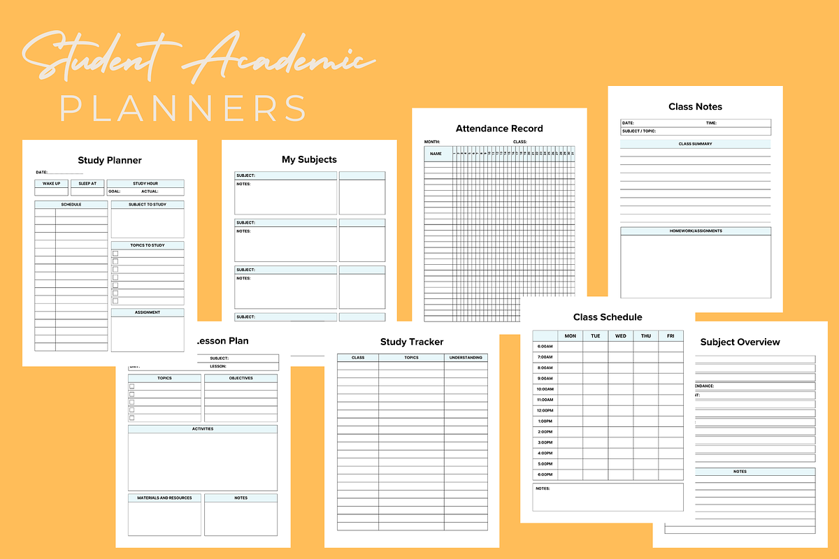 Student Academic Planners - 2025, a Stationery Template by Local Marketing Templates (Photo 5 of 7)