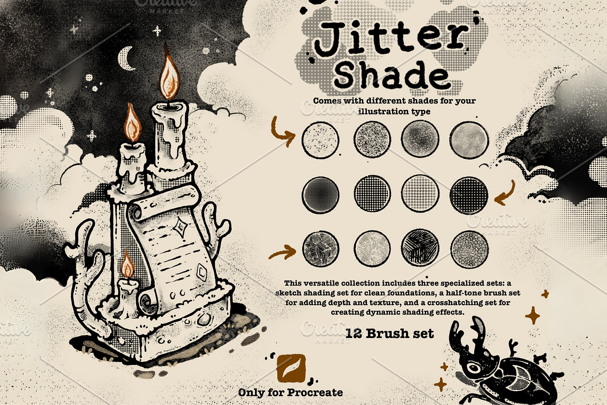 My Go-To Jitter Ink Liner Brush Set, a Brush Add-On by TheDoodleSweets (Photo 3 of 3)