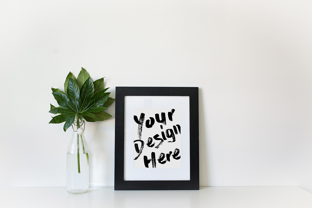 Black Frame 8x10 Mockup Styled Photo, a Print Template by Pretty Techie (Photo 2 of 2)
