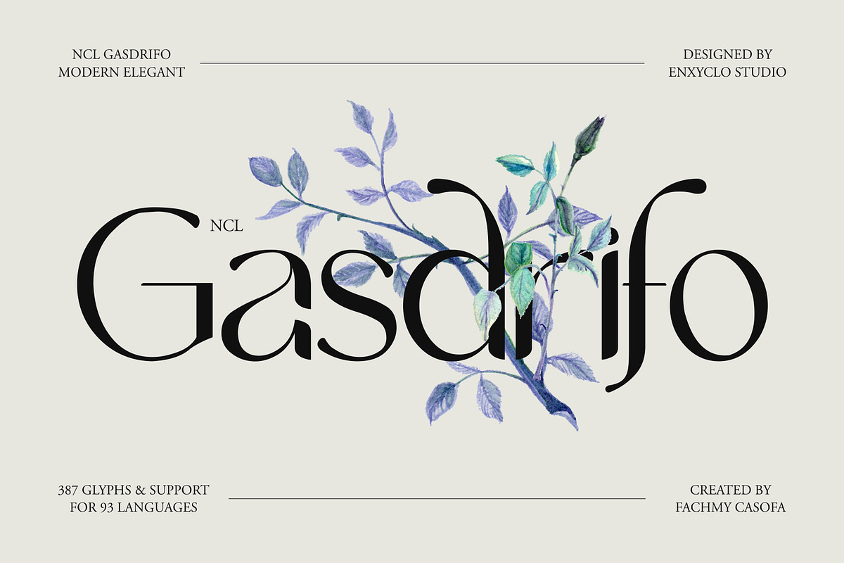 NCL Gasdrifo - Modern Elegant Font, a Sans Serif Font by Enxyclo Studio (Photo 1 of 10)