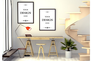 3d illustration of abstract interior