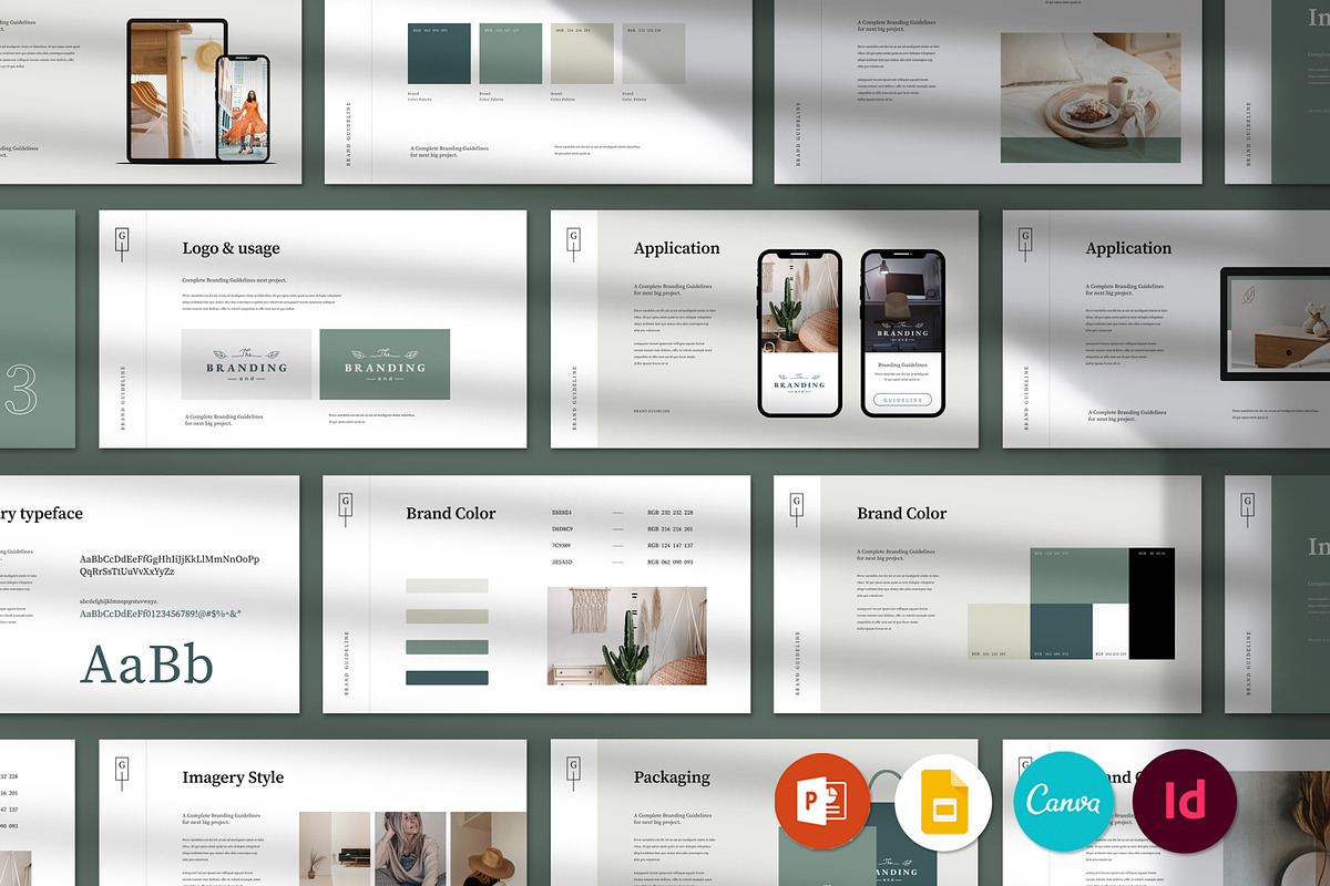Brand Guidelines Template, a Presentation Template by UpSolution (Photo 1 of 8)