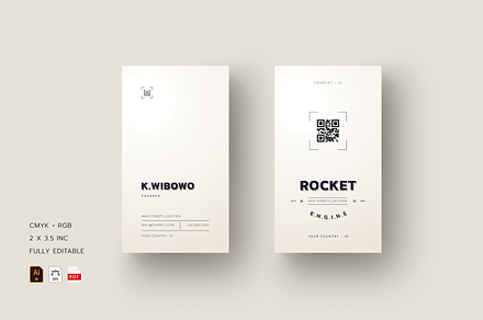 5 in 1 Vertical Luxury Business Card, a Business Card Template by Ctrl space studio