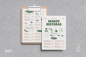 Minimal Retro Coffee Shop Menu