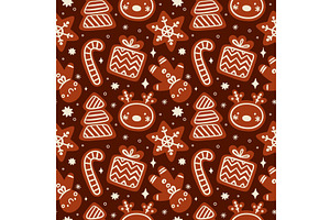 Ginger Cookies Seamless Pattern