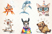 Adorable Crazy Animal Clipart, an Animal Illustration by Rose Art (Thumbnail 2 of 4)
