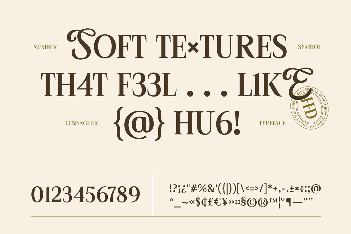 LesBageur | Calligraphic Serif Font, a Serif Font by Hole Hope Design (Photo 5 of 10)