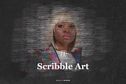 Scribble Art Photo Effect, a Layer Style Add-On by WudelMbois Studio (Thumbnail 1 of 3)