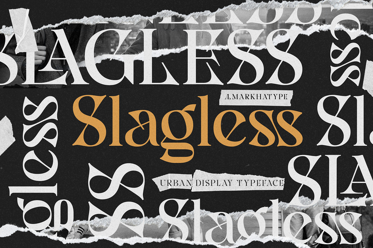 Slagless - Urban Display Serif, a Serif Font by Almarkhatype (Photo 1 of 12)