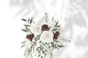 Watercolor Flower - Winter Wedding