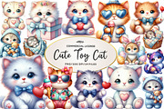 Cute Plush Toy Cat Clipart, an Illustration by CreationArt (Thumbnail 1 of 5)