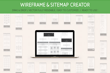 Wireframe and Sitemap Creator, a Wireframe Template by Sargatal