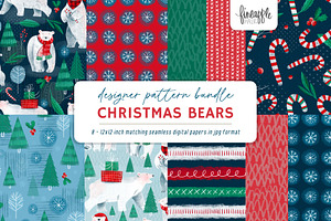 Christmas Bears Digital Paper