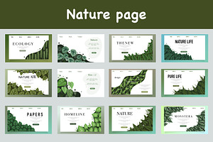 Nature background with leaves, a Decorative Illustration by foxndeer