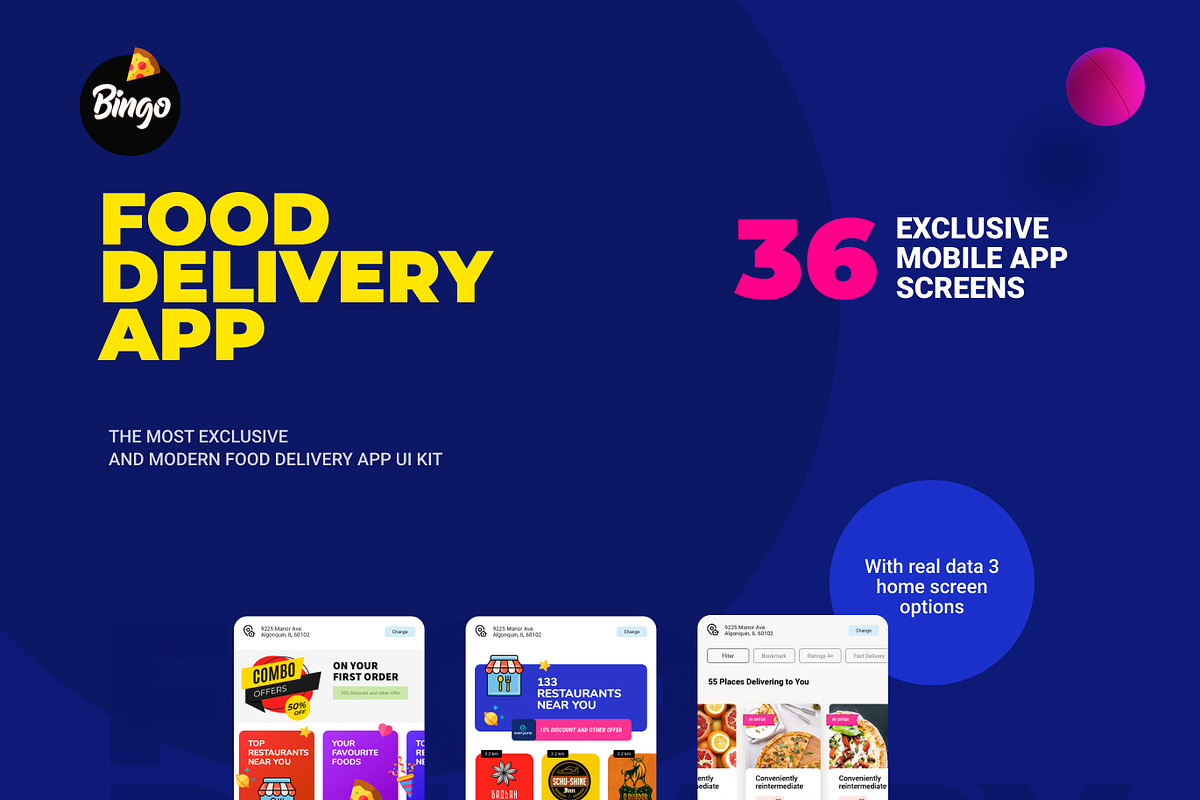 Bingo | Food & Restaurant UI kit, a Templates & Theme by D2OOZ (Photo 2 of 4)