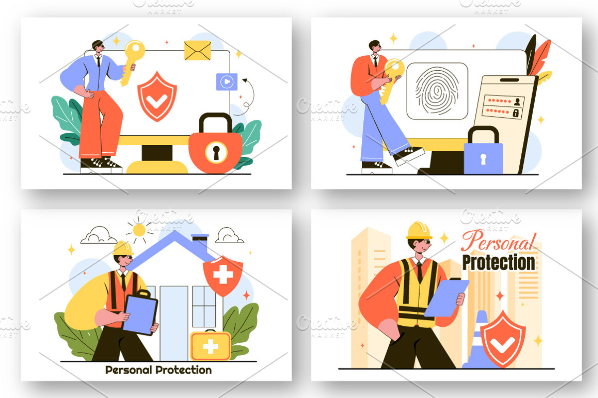 10 Personal Protection Illustration, a Person Illustration by denayunebgt (Photo 2 of 4)