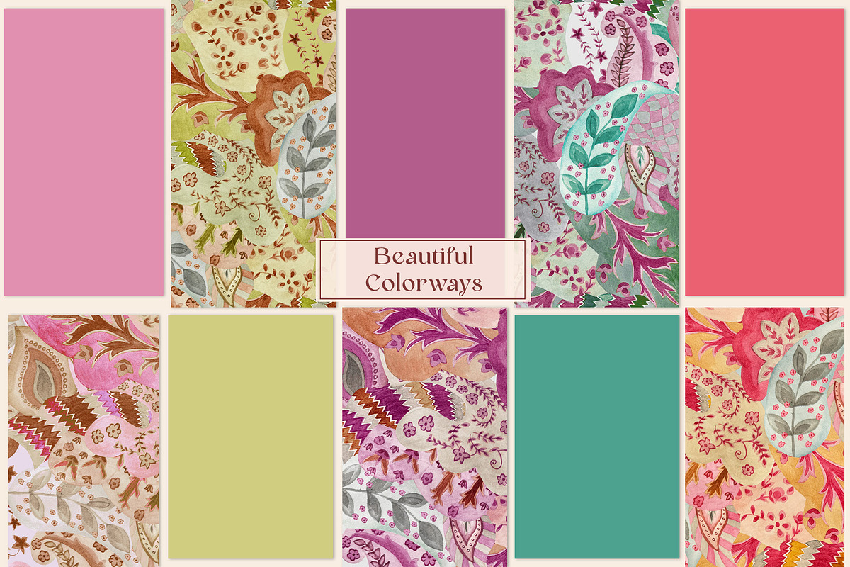 Paisley Patchwork Prints & Patterns, a Pattern Graphic by GND ART STUDIO (Photo 2 of 8)