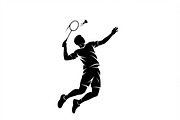60 Badminton Player Smash Silhouette, a Person Illustration by Amazin_art (Thumbnail 8 of 26)