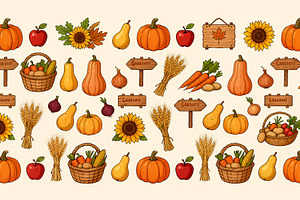 Autumn Harvest Elements Set