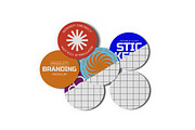 Stickers Branding Mockup, a Merchandise Mockup by Unerispace (Thumbnail 2 of 2)