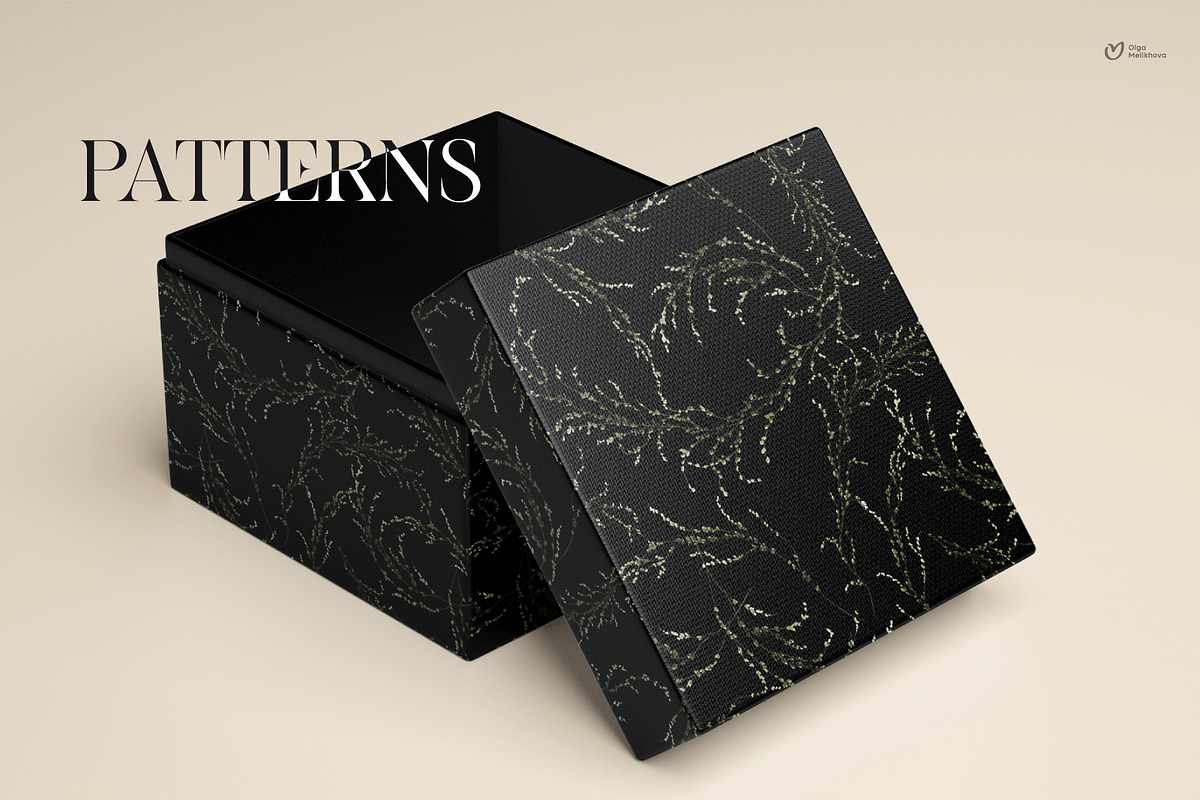 Spring greenery, floral cliparts, a Texture Illustration by ollalya (Photo 10 of 14)
