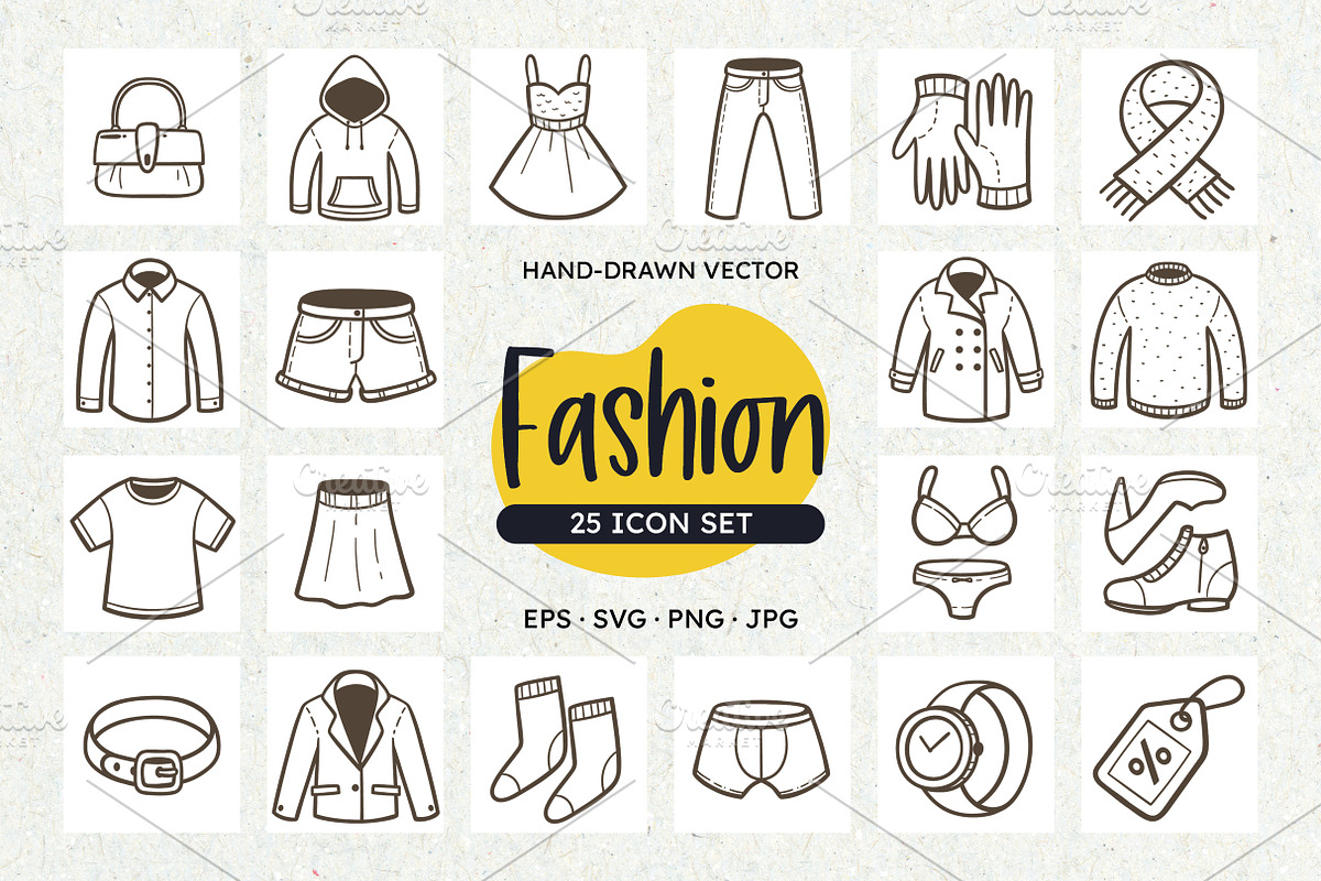 Fashion & Clothing SVG Icons, an Outline Icon by insemar (Photo 1 of 4)