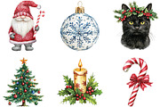 embroidered Christmas PNG sublimatio, an Illustration by CraftArtStudio (Thumbnail 3 of 6)