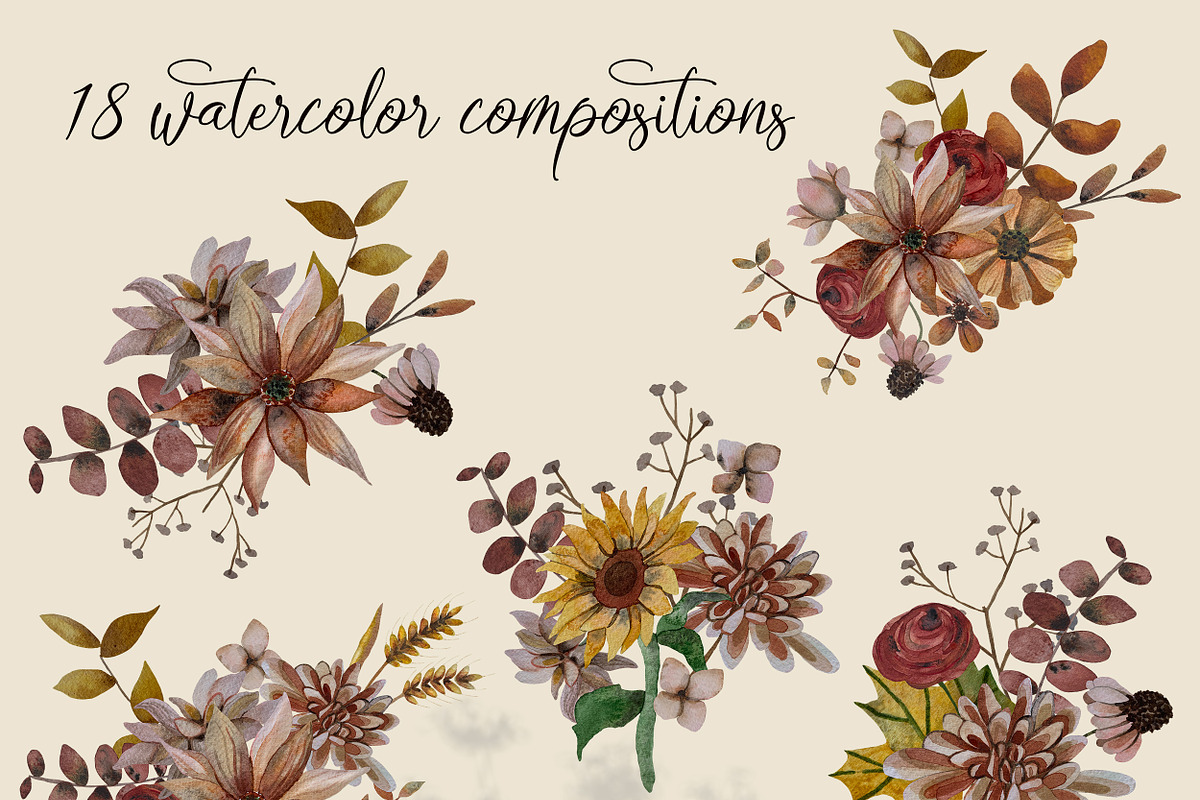 Watercolor Clipart Autumn, an Object Graphic by Kate Creative Studio (Photo 4 of 11)