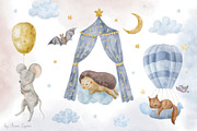 Cute Sleeping Animals., an Animal Illustration by Designwork (Thumbnail 5 of 17)