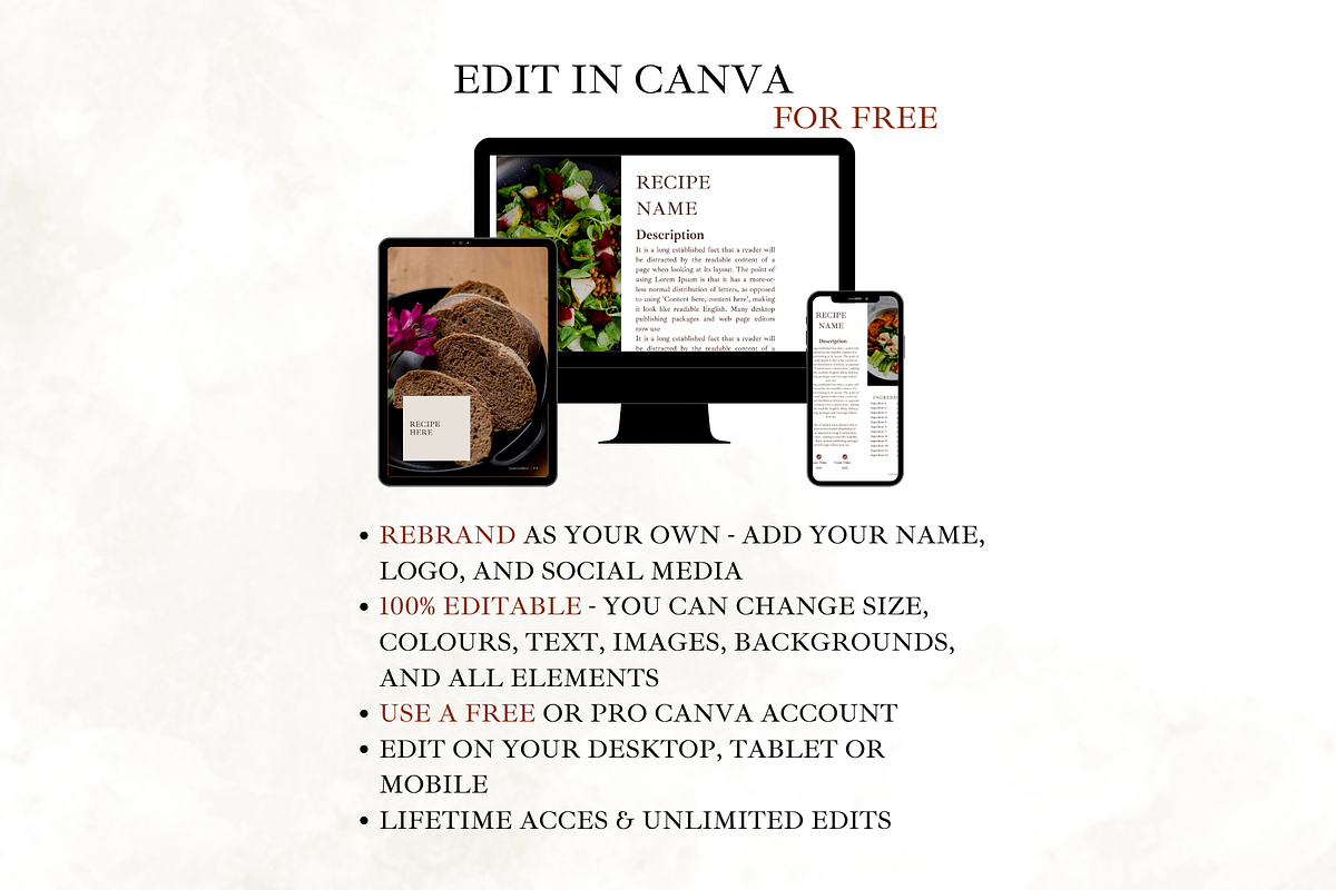 Aesthetic Cookbook Recipe Cards, a Presentation Template by Digital By Nikoleta (Photo 10 of 10)