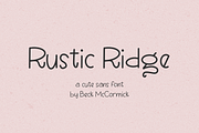 Rustic Ridge Handwritten Font, a Handwritten Font by Beck McCormick (Thumbnail 1 of 10)