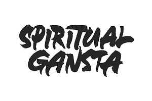 Spiritual Gansta lettering design