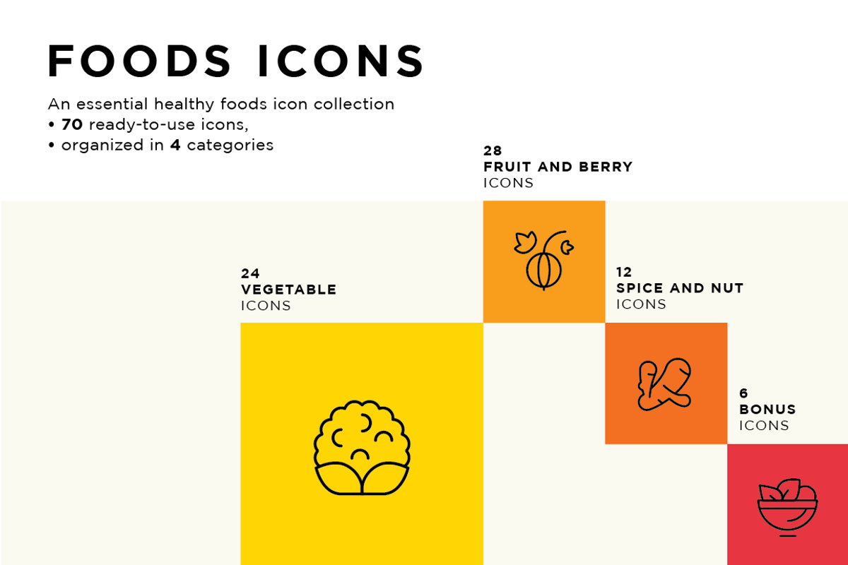 Minimal Food Icons, an Outline Icon by Vineta Rendon (Photo 7 of 9)