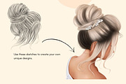 Fashion Hairstyle Sketch PNG Bundle, an Illustration by The Best Digital Plaza (Thumbnail 7 of 7)